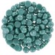 Cuentas de vidrio Czech Cabuchones 2 agujeros 6mm - Jade Shimmer 63130